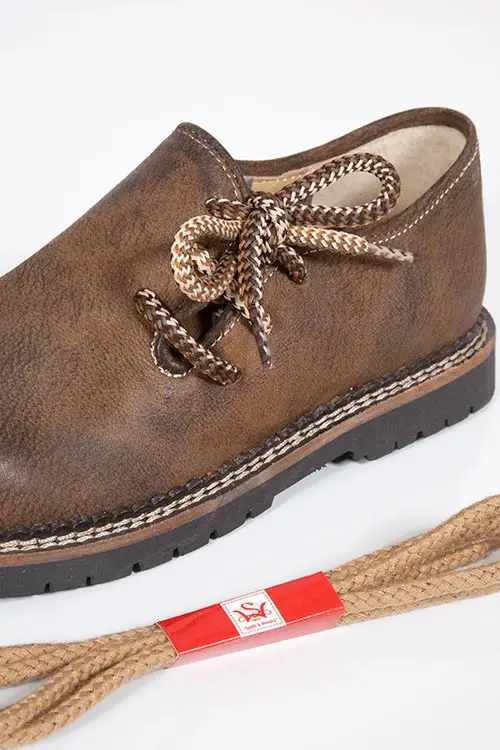 Kinder Trachtenschuhe Maxi in dunkelbraun Detail