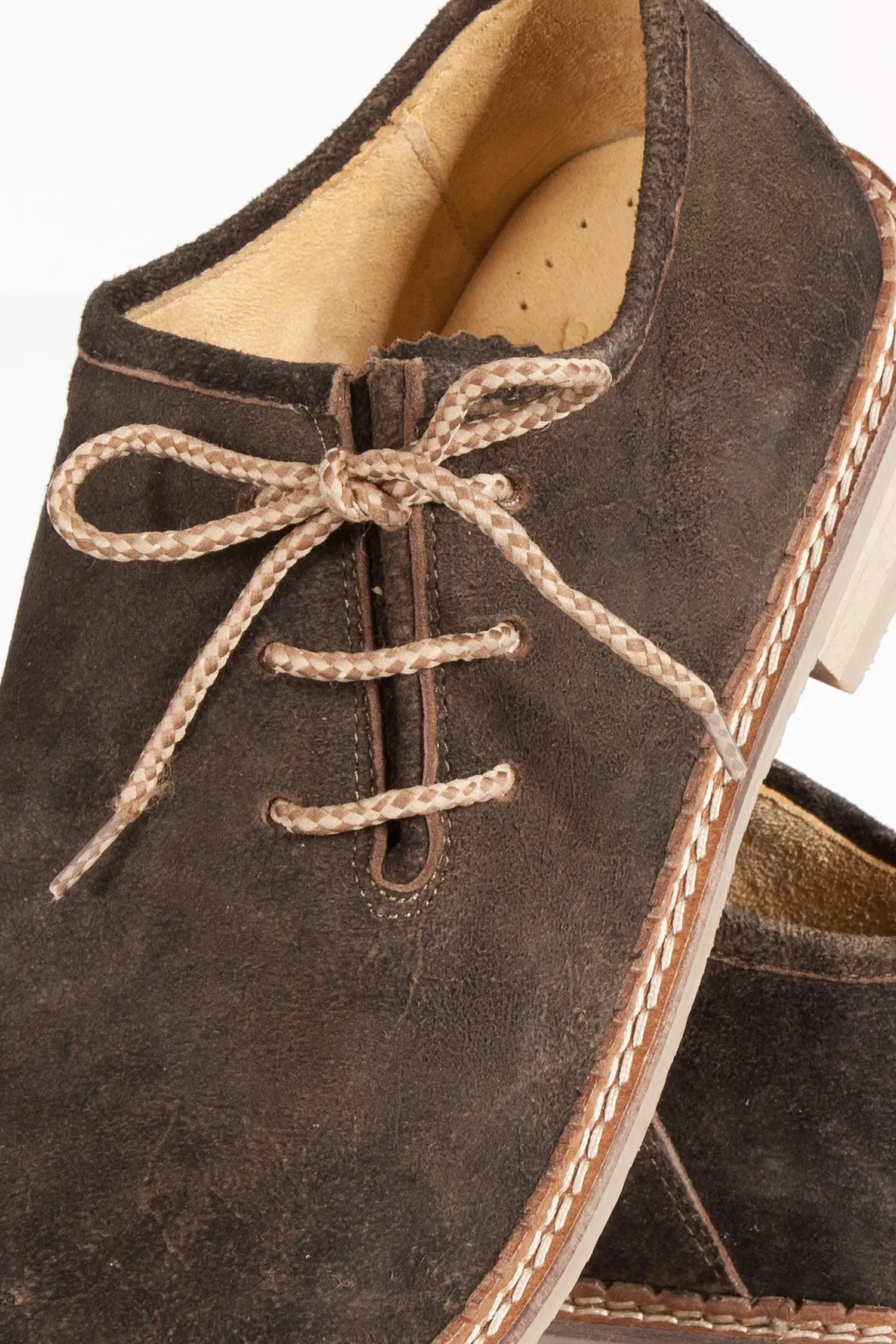 Trachten Schuhe in dunkelbraun von Stockerpoint Detail