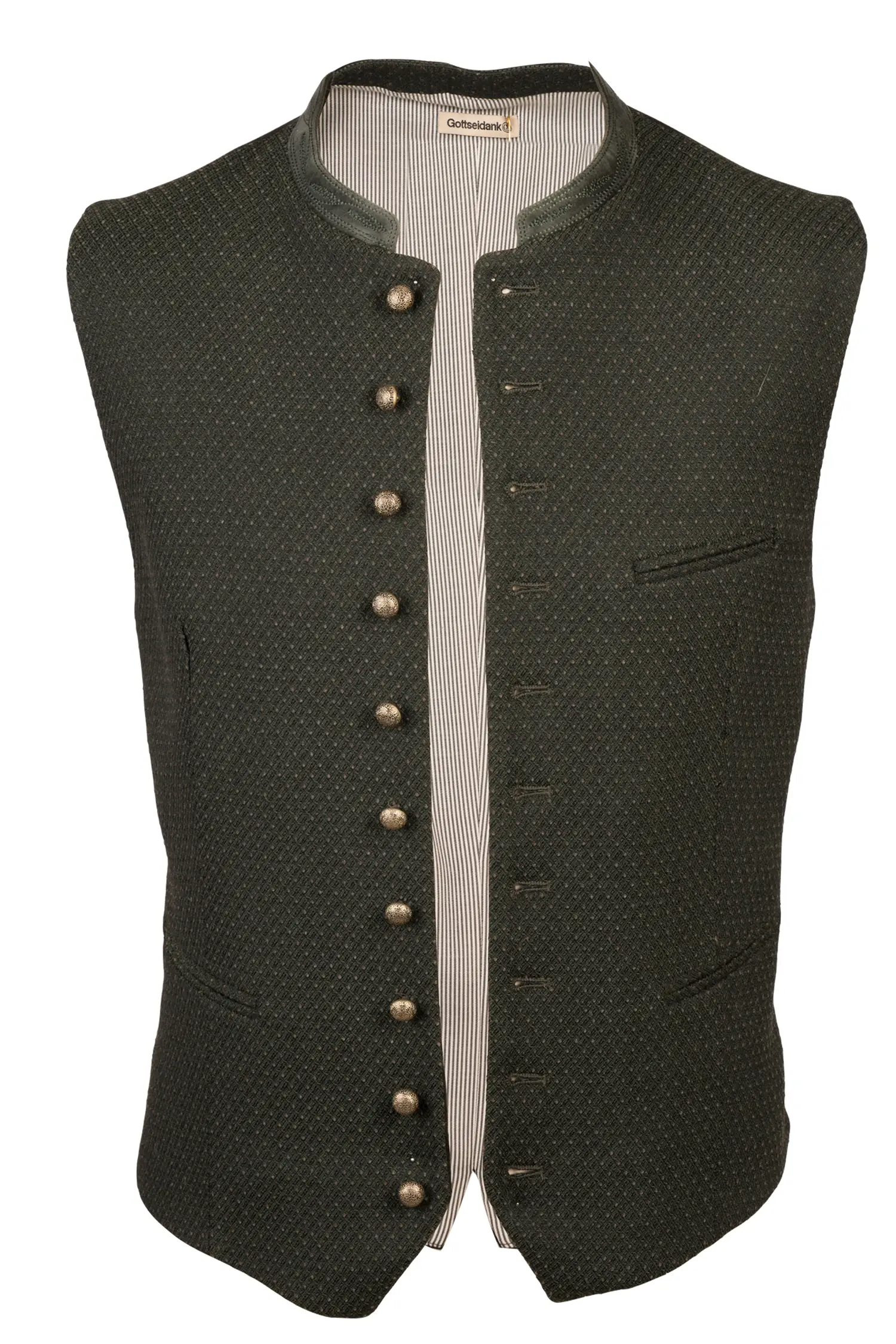 Trachtenweste Konstantin in Dunkelgrün 