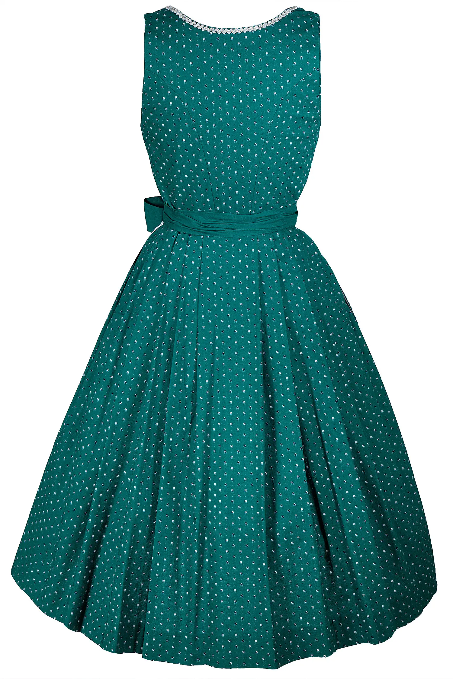3091-1524-GN8-23-03a-3319-a Dirndl "Kamilla" in Smaragdgrün - Rückansicht