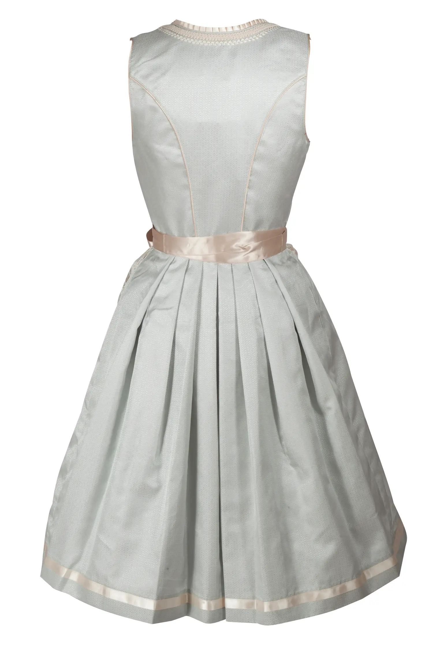 Dirndl Dalina in mint / champagner mit Glitzerschürze - Rückansicht