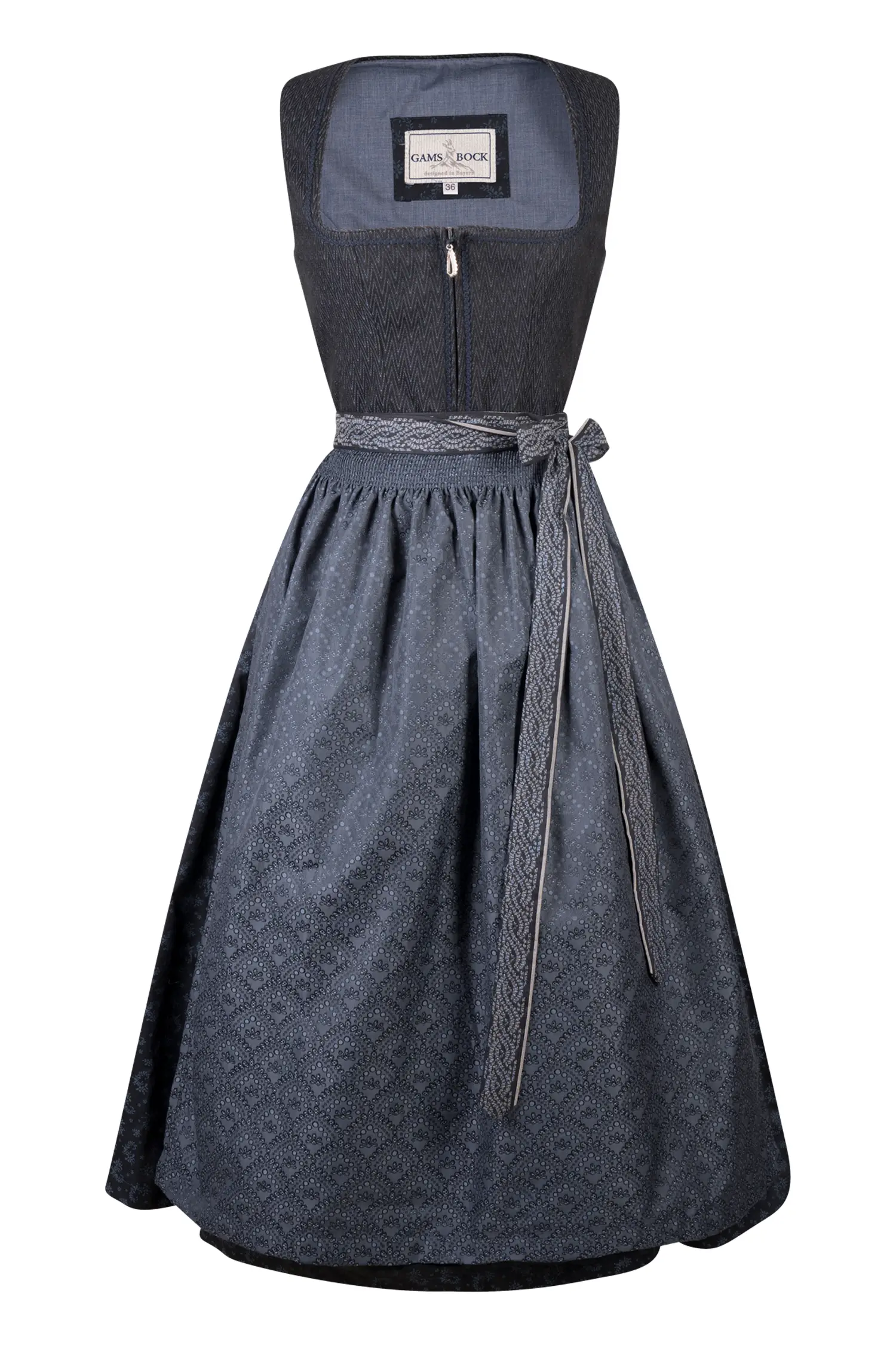 Gamsbock Dirndl in Marine Blau