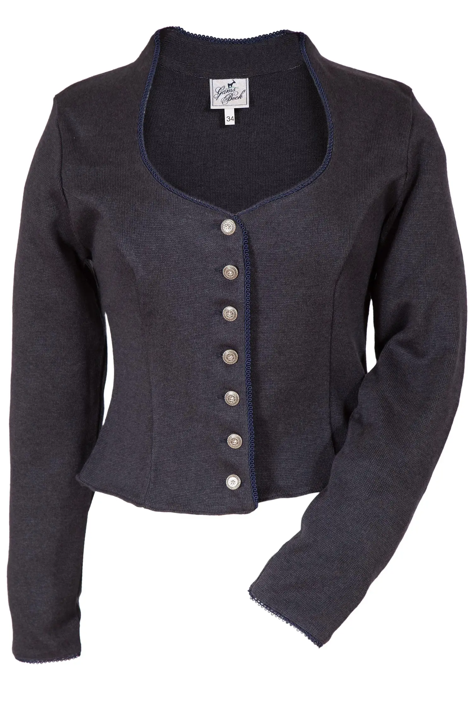 Damen Trachten Strickjacke in dunkelblau 
