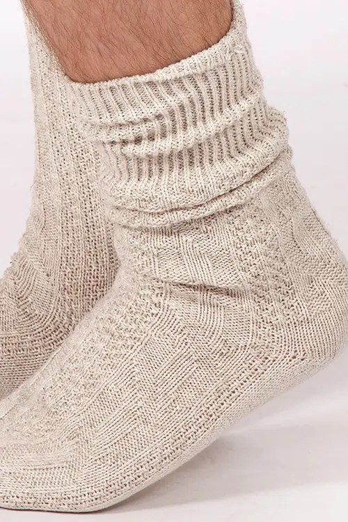 Herren Trachten Socken in natur Detail