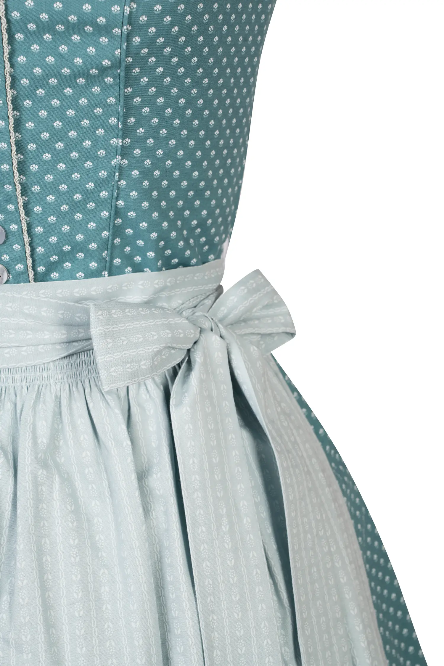 Dirndl Cornelia in petrol - Detail Mieder