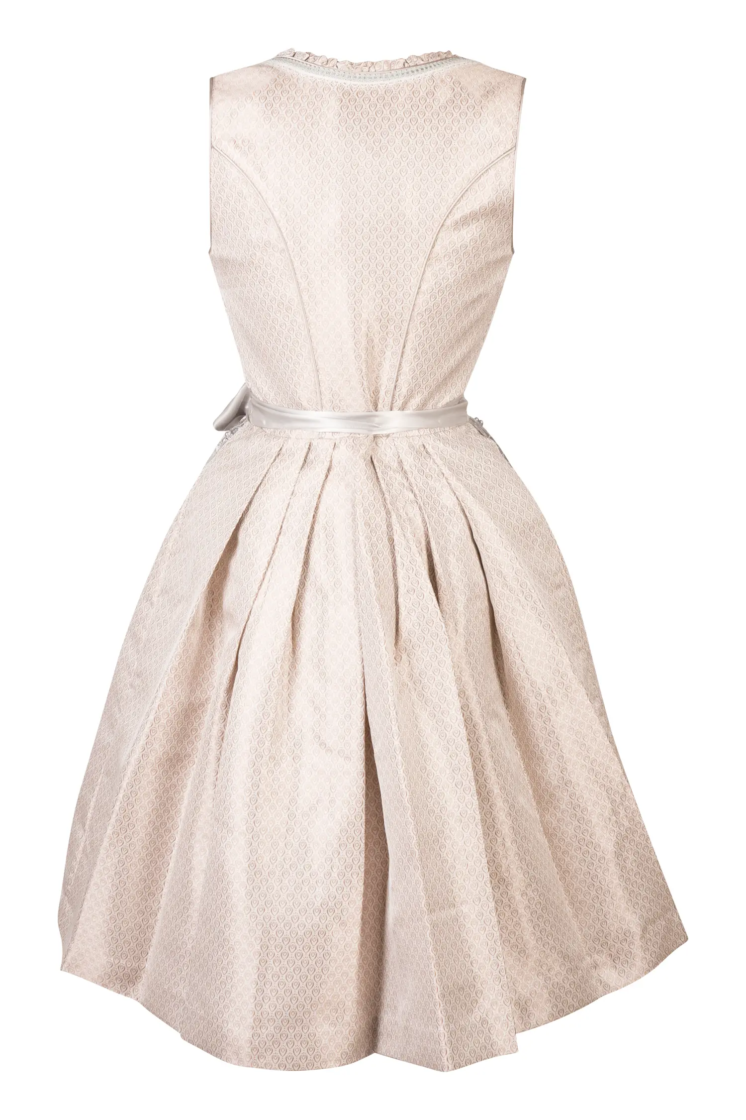 Krüger Dirndl Karlotta in Beige und Glitzerschürze Rückansicht