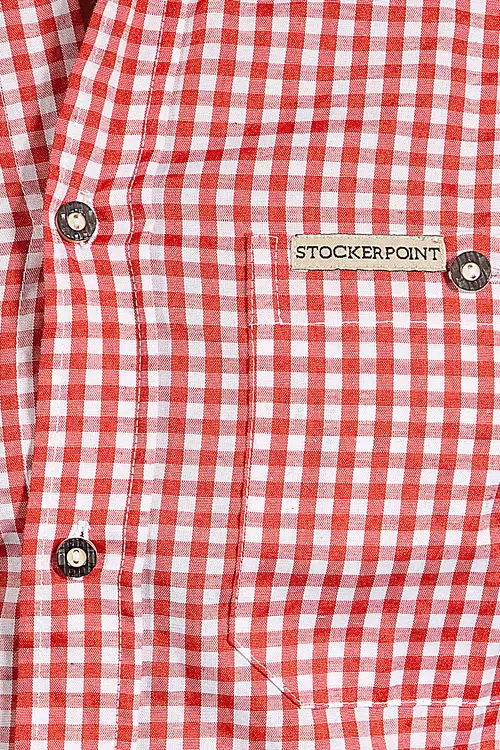 Trachtenhemd rot weiß kariert stockerpoint 5
