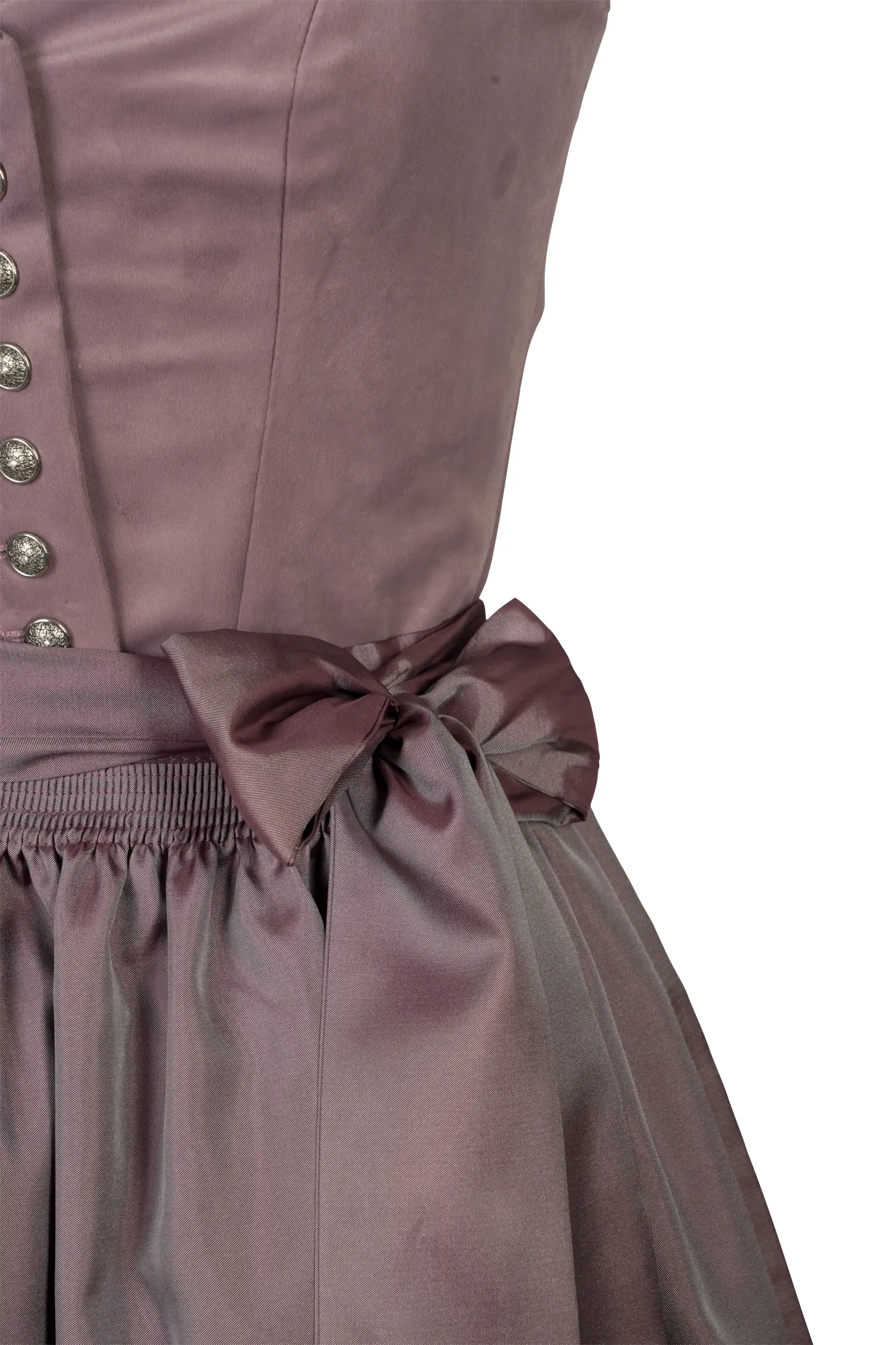 Samtdirndl Lauri in rosenholz - Detail Mieder