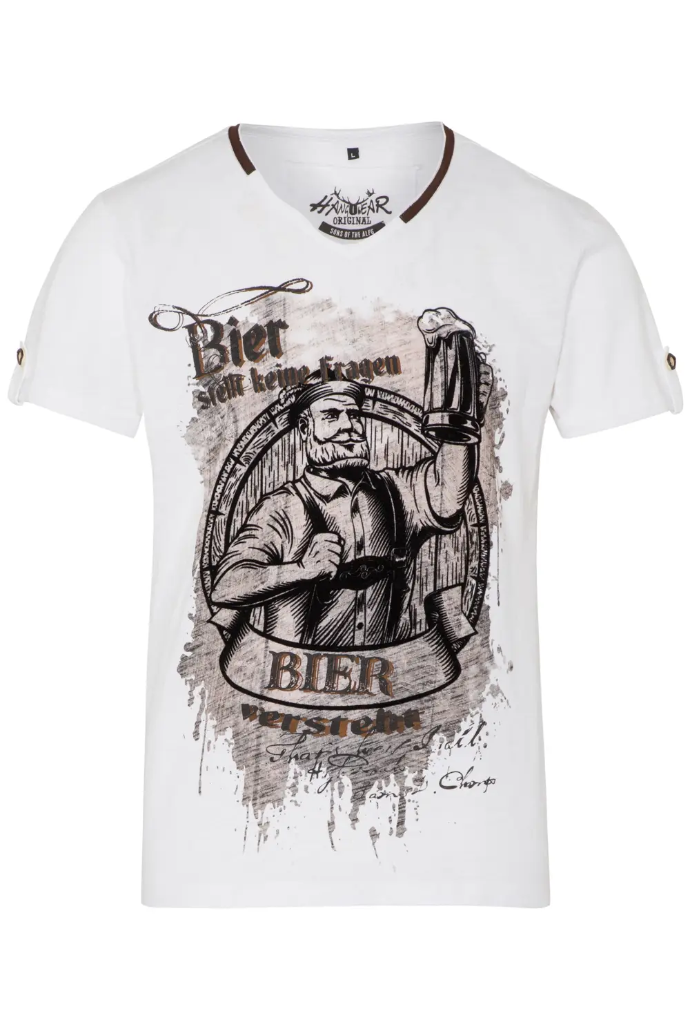 Herrentrachtenshirt weiß von hangOwear