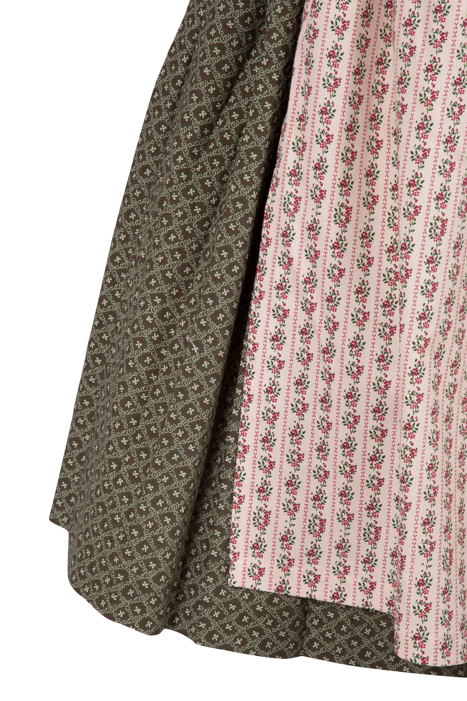 Baumwolldirndl Dan in grün - Detail Rock