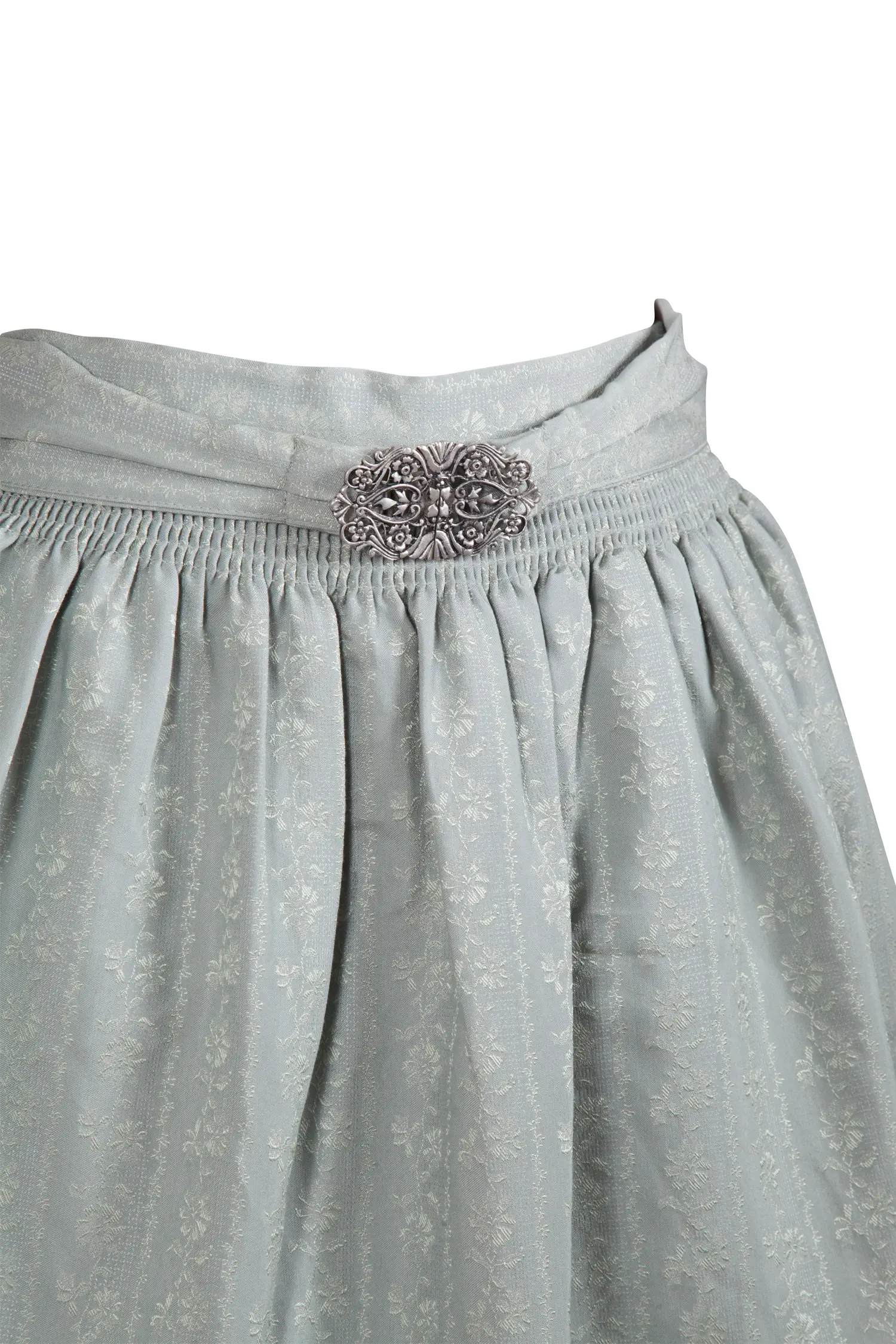 Dirndlschürze salbei mit Schließe 70 cm - Detail