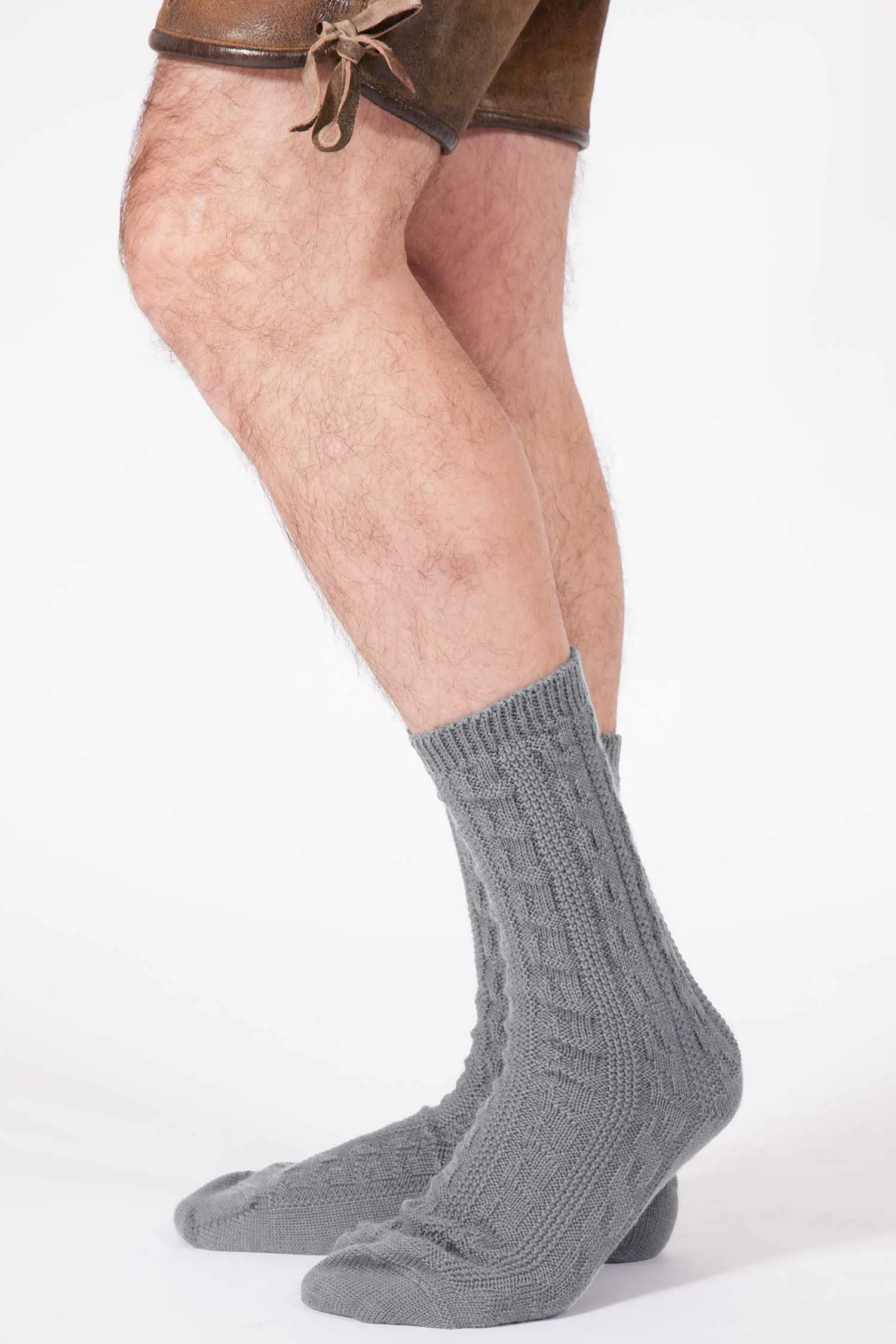 Herren Trachtensocken in grau