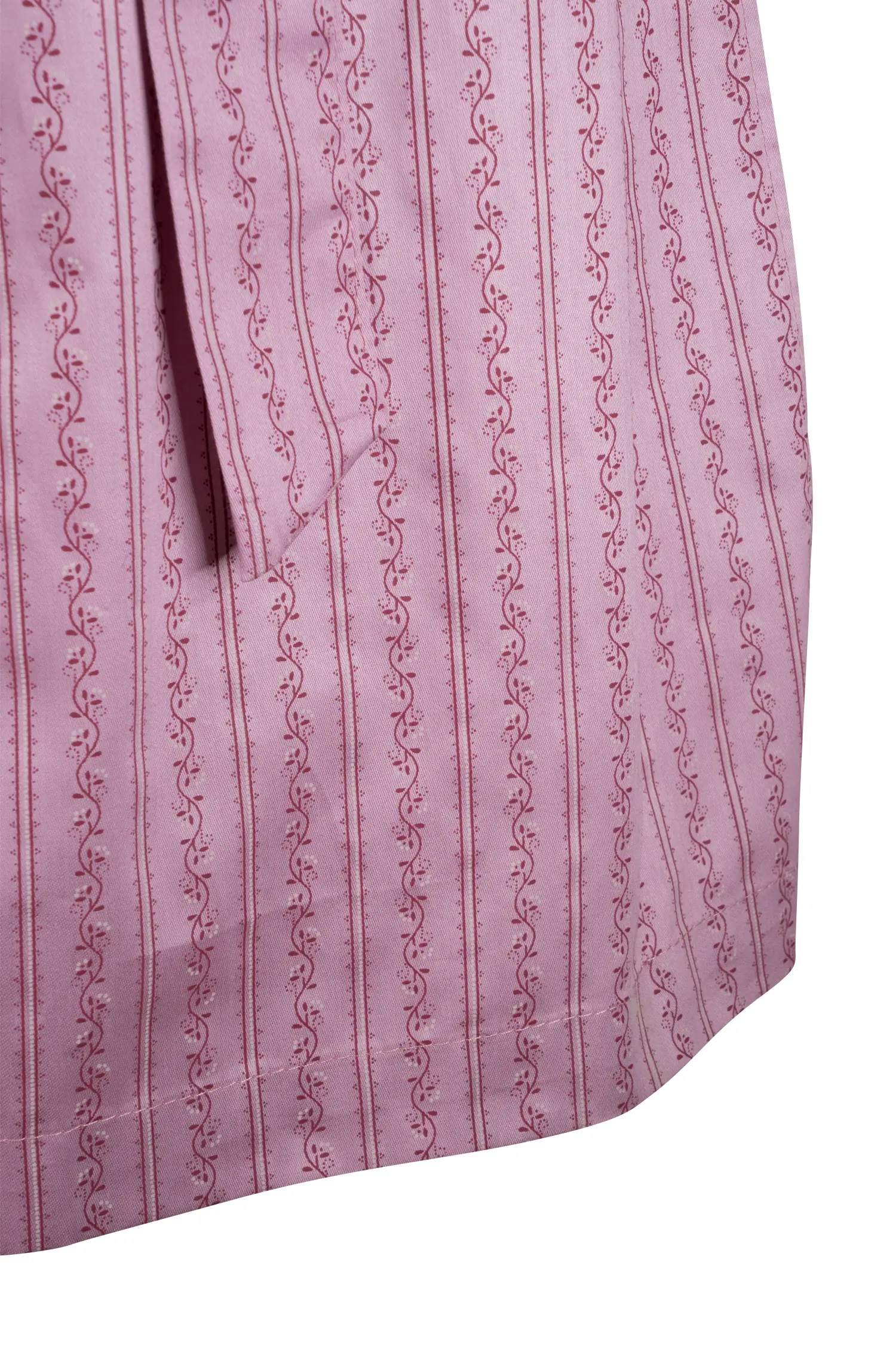 Dirndlschürze in altrosa / bordeaux 70 cm - Detail