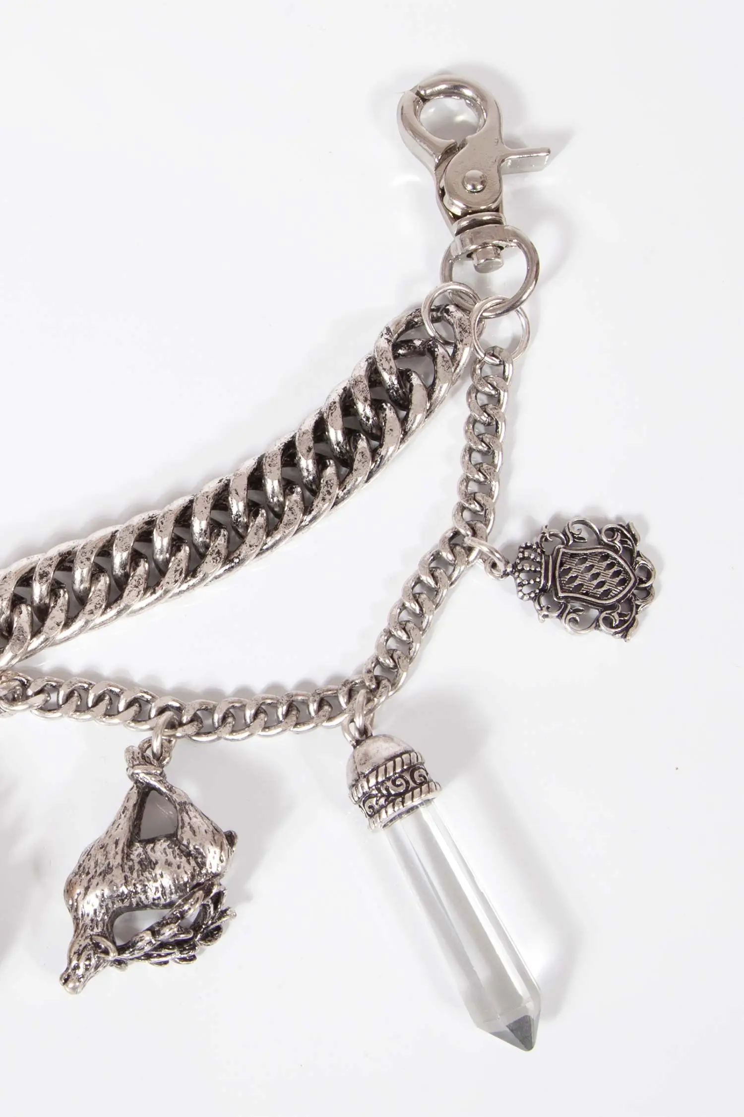 Charivari Paul in altsilber mit Wildschwein, Eichel et.Detail links