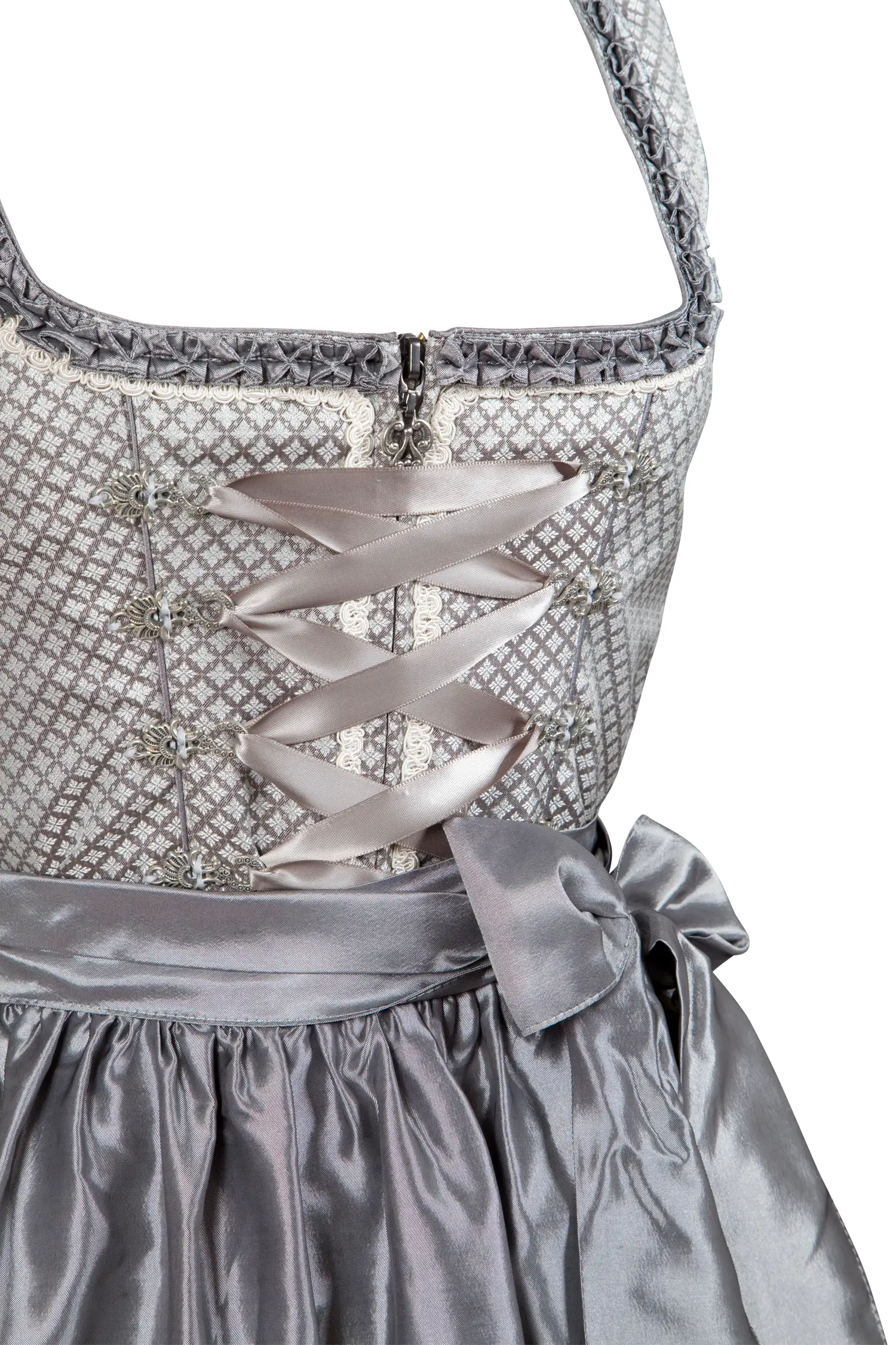 Dirndl Moni im Silberschimmer - Detail Mieder
