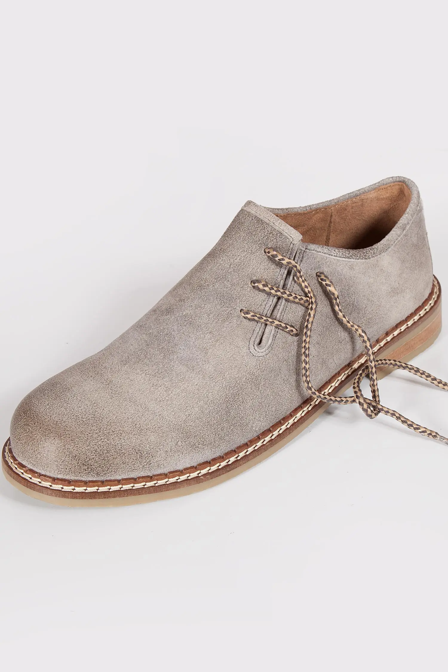 Trachtenschuhe aus Leder in grau als Haferlschuh