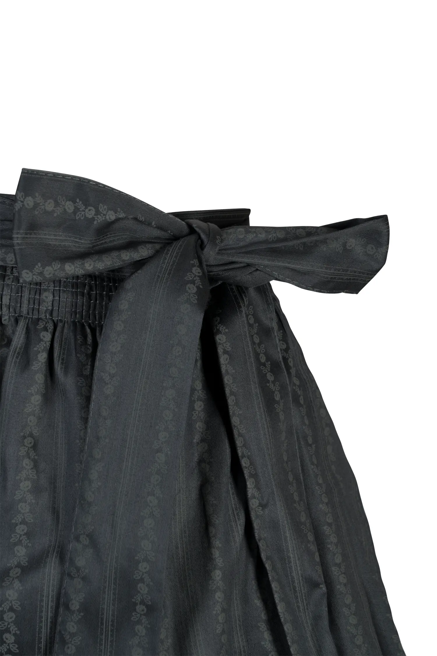 Dirndlschürze anthrazit 85 cm - Detail